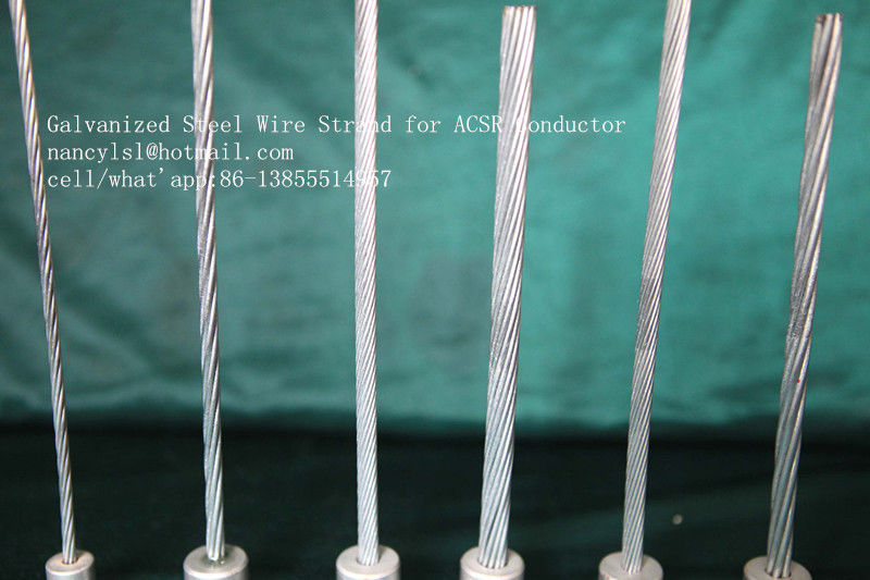 ACSR Galvanized Wire Cable AS3606 BS 4565 , 0.5-5.0mm Gauge Steel Core Wire
